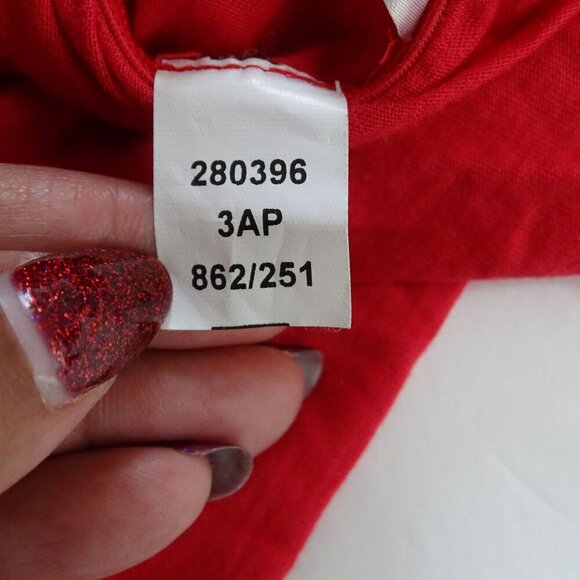 Bra Tops Red One Shoulder Top Women Size S Ruffle Sleeve Ruched Built In Bra - Picture 9 of 12